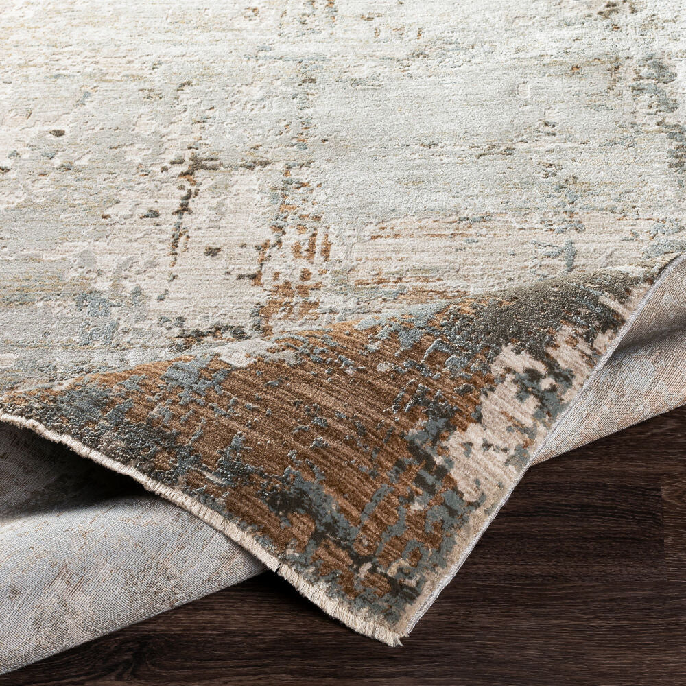 Brunswick Charcoal/White Machine Woven Rug BWK-2303 - fold
