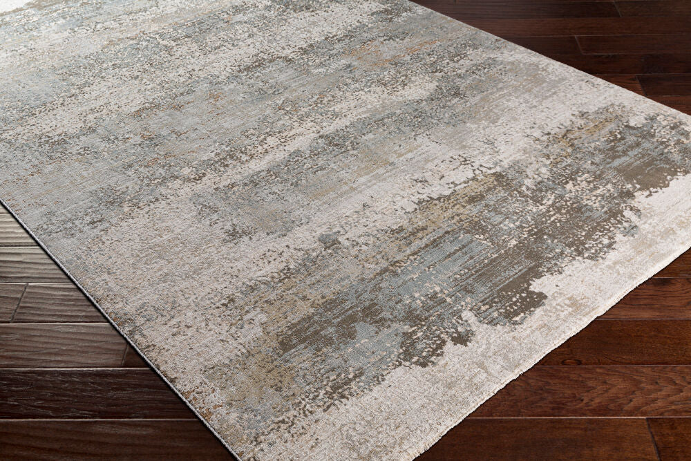 Brunswick Charcoal/White Machine Woven Rug BWK-2305 - corner