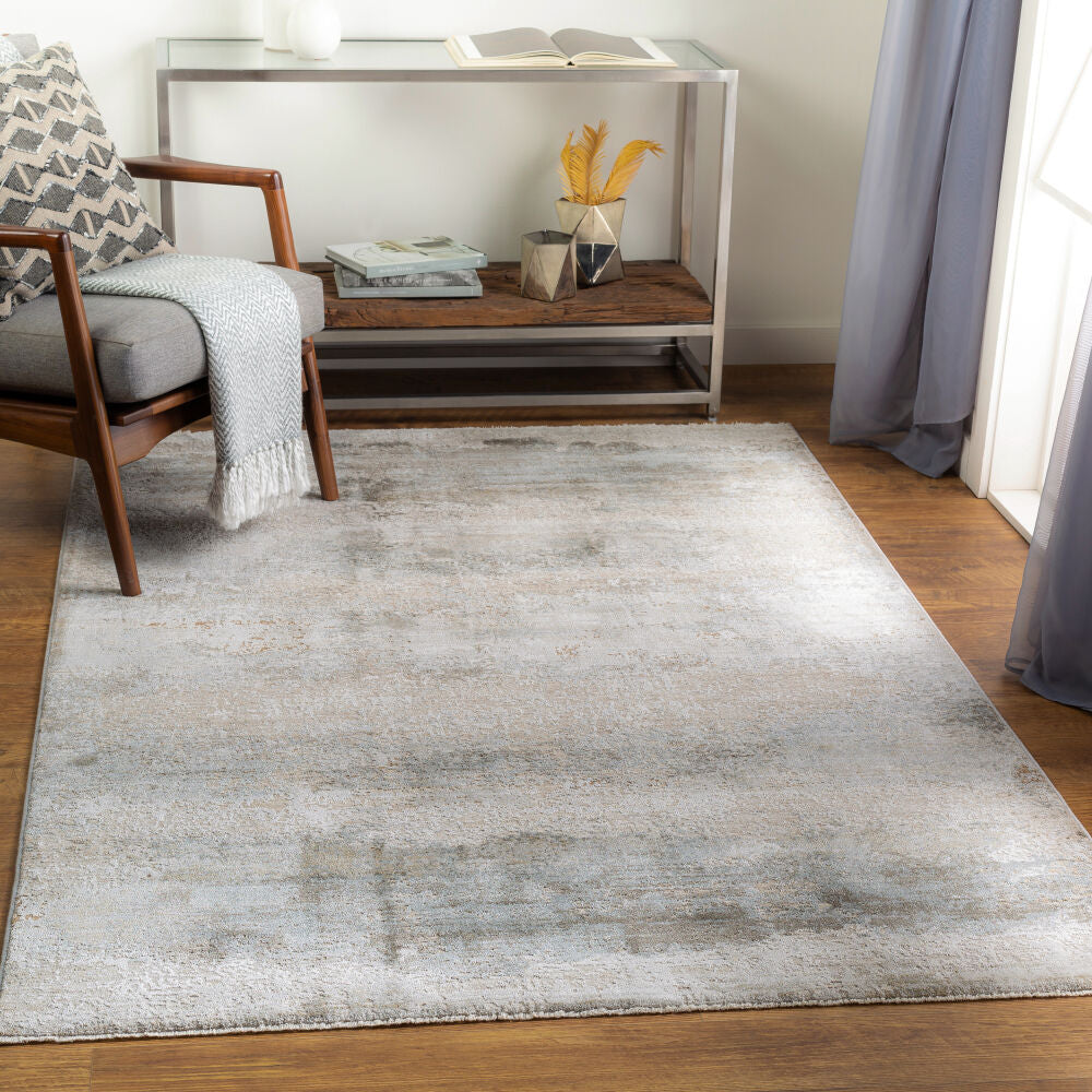 Brunswick Charcoal/White Machine Woven Rug BWK-2305 - roomscene