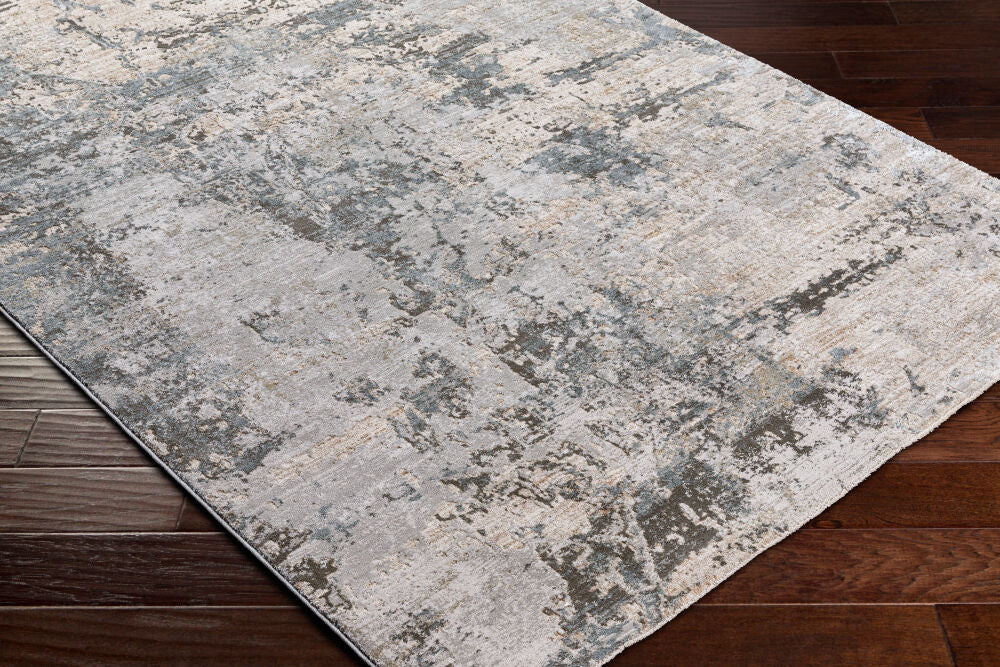Brunswick Charcoal/White Machine Woven Rug BWK-2308 - corner