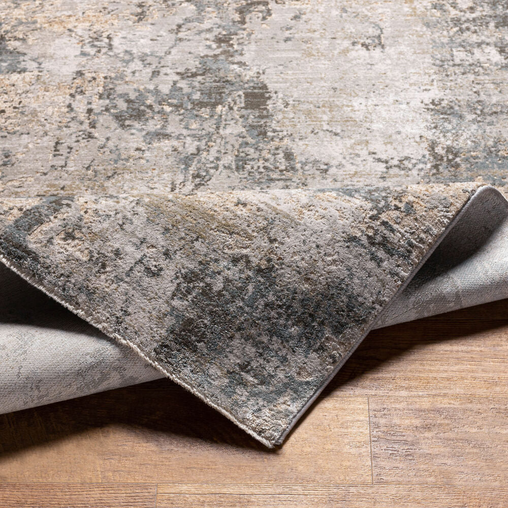 Brunswick Charcoal/White Machine Woven Rug BWK-2308 - fold