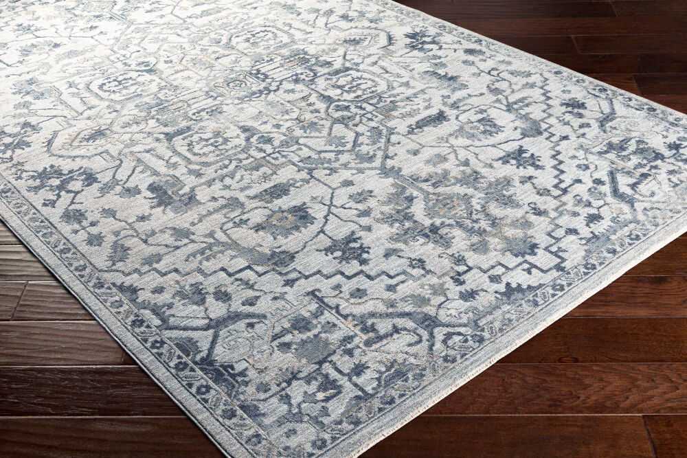 Brunswick Deep Teal/Taupe Machine Woven Rug BWK-2310 - corner