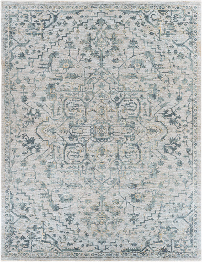 Brunswick Deep Teal/Taupe Machine Woven Rug BWK-2310 - 2'7" x 10'