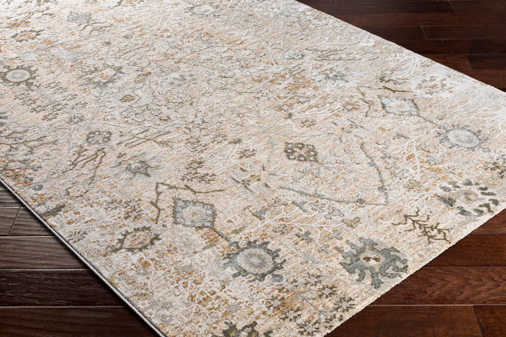 Brunswick Deep Teal/Taupe Machine Woven Rug BWK-2311 - corner