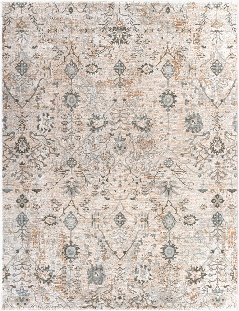 Brunswick Deep Teal/Taupe Machine Woven Rug BWK-2311 - 2'7" x 10'