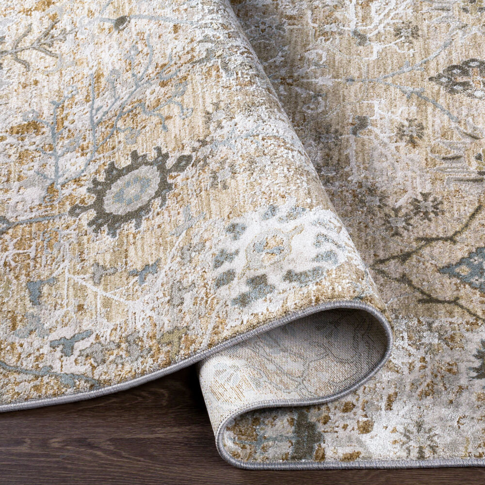 Brunswick Deep Teal/Taupe Machine Woven Rug BWK-2311 - fold