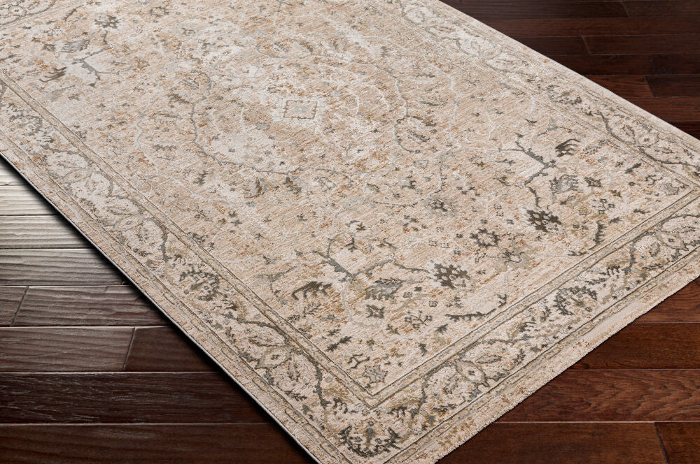Brunswick Deep Teal/Taupe Machine Woven Rug BWK-2312 - corner