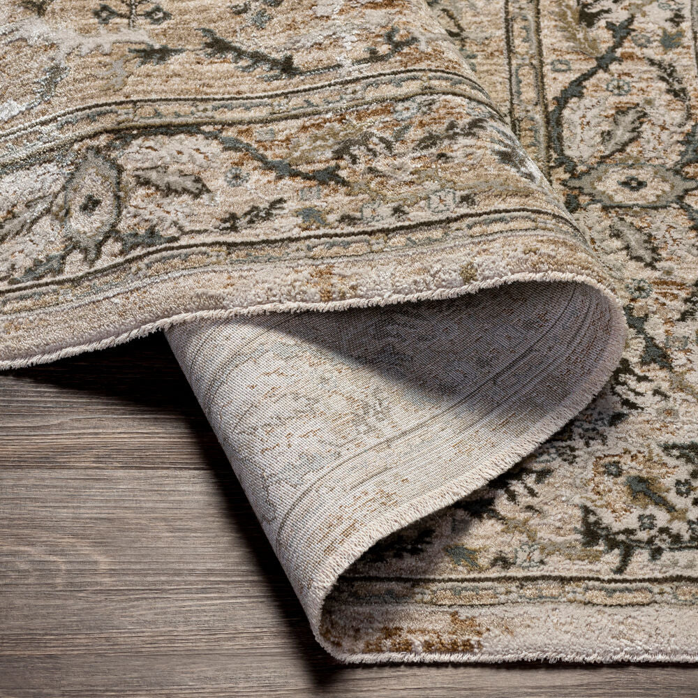 Brunswick Deep Teal/Taupe Machine Woven Rug BWK-2312 - fold