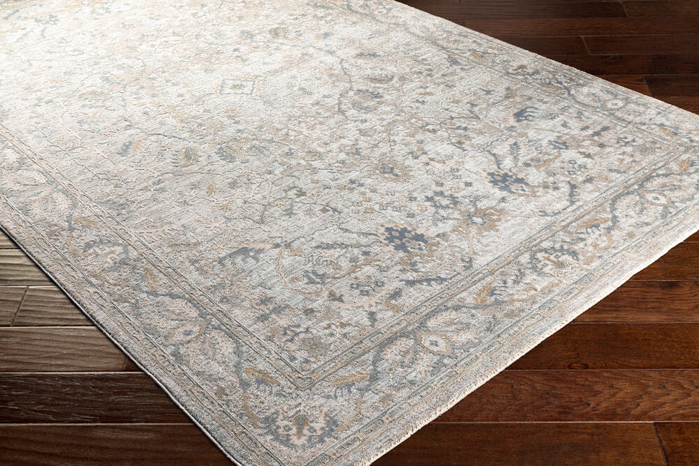 Brunswick Deep Teal/Taupe Machine Woven Rug BWK-2313 - corner