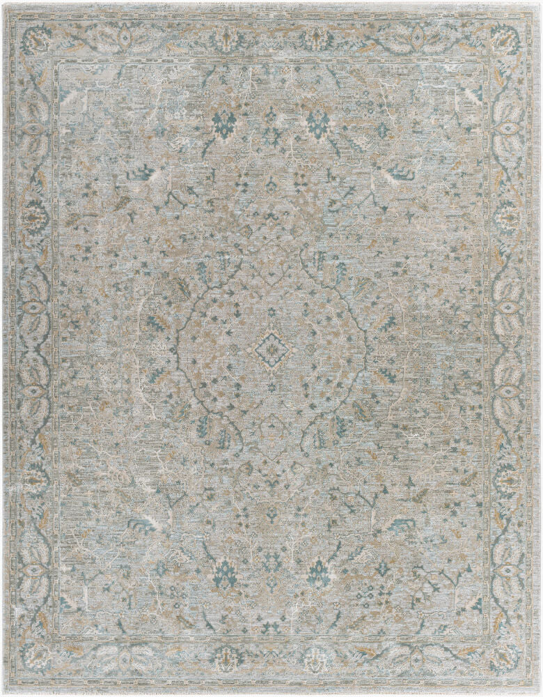 Brunswick Deep Teal/Taupe Machine Woven Rug BWK-2313 - 2'7" x 10'