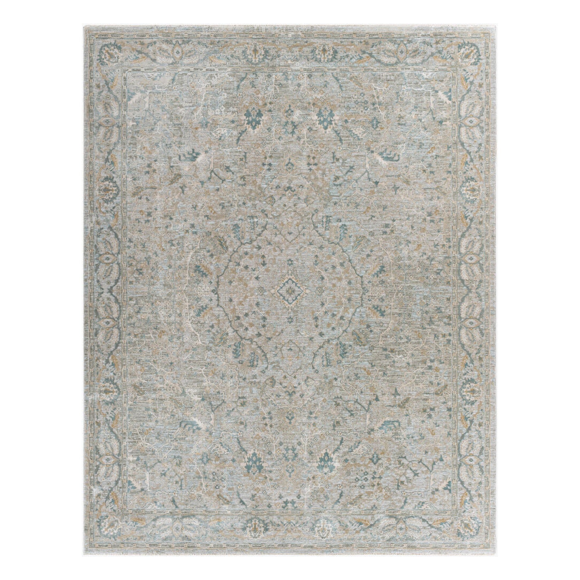 Brunswick Deep Teal/Taupe Machine Woven Rug BWK-2313 - 2'7" x 10'