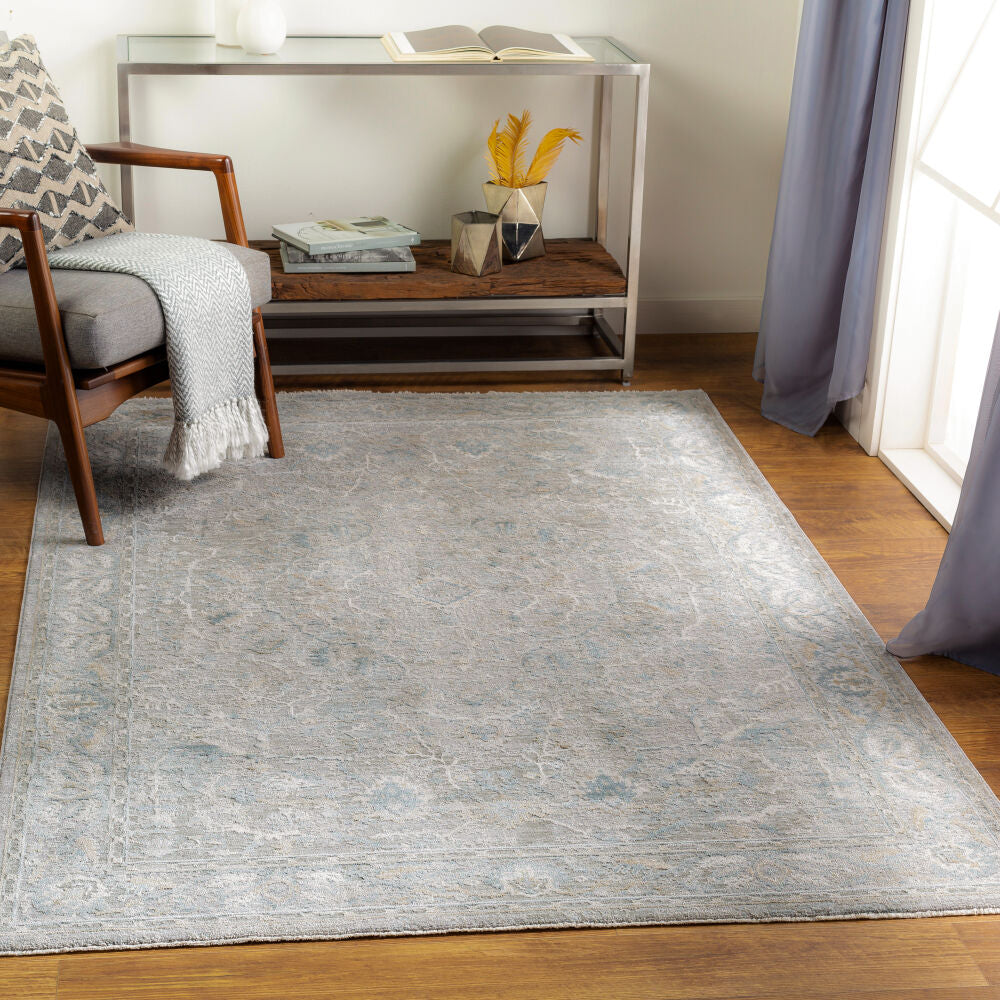 Brunswick Deep Teal/Taupe Machine Woven Rug BWK-2313 - roomscene