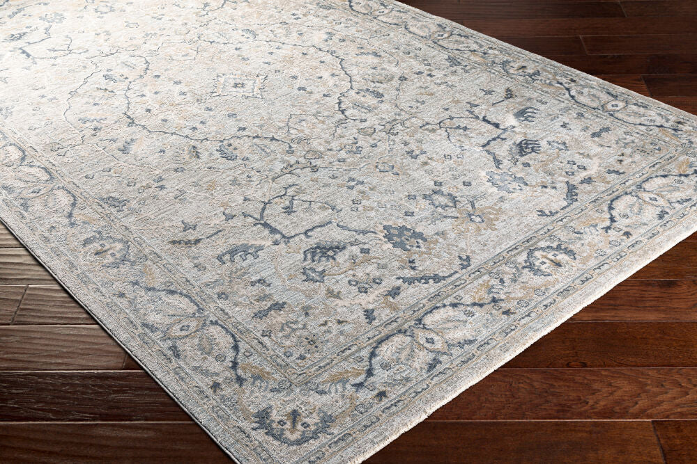 Brunswick Deep Teal/Taupe Machine Woven Rug BWK-2314 - corner