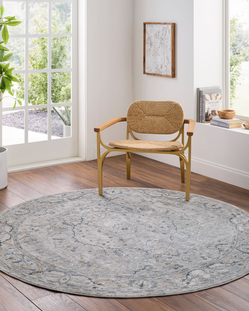 Brunswick Deep Teal/Taupe Machine Woven Rug BWK-2314 - roomscene