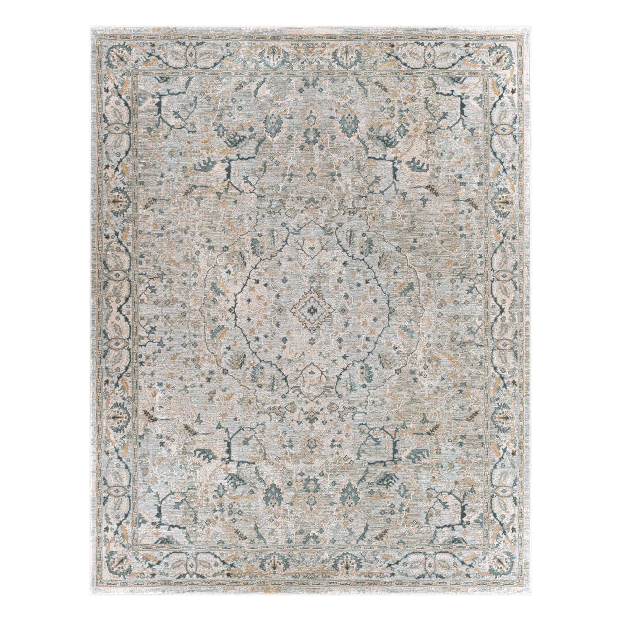 Brunswick Deep Teal/Taupe Machine Woven Rug BWK-2314 - 2'7" x 10'