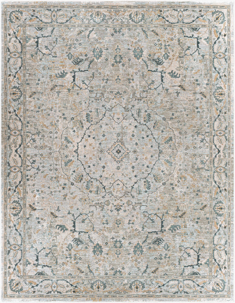 Brunswick Deep Teal/Taupe Machine Woven Rug BWK-2314 - 2'7" x 10'