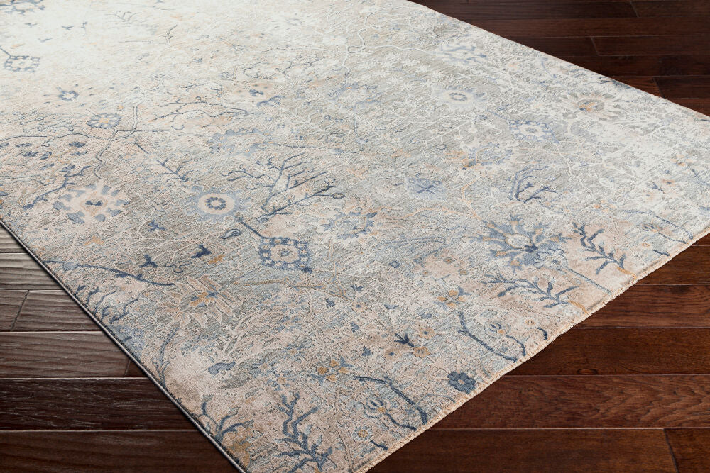 Brunswick Deep Teal/Taupe Machine Woven Rug BWK-2316 - corner