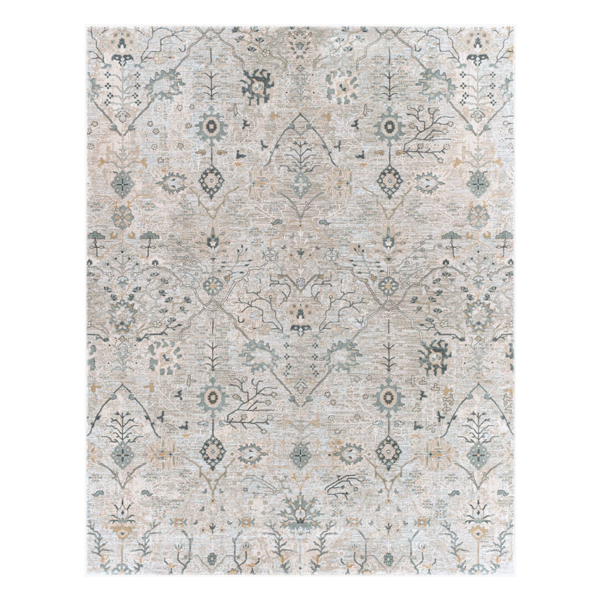 Brunswick Deep Teal/Taupe Machine Woven Rug BWK-2316 - 2'7" x 10'