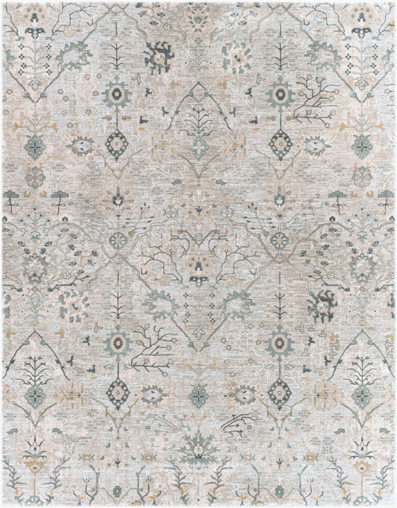 Brunswick Deep Teal/Taupe Machine Woven Rug BWK-2316 - 2'7" x 10'