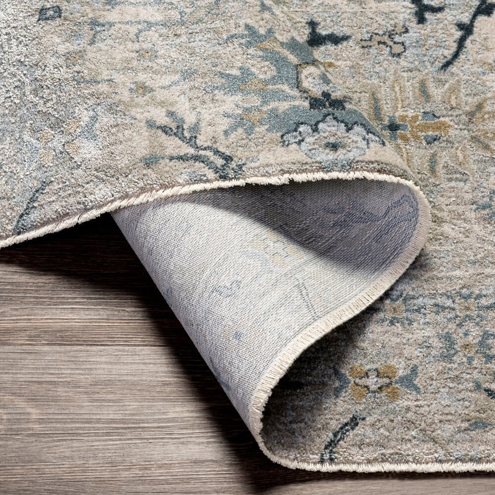 Brunswick Deep Teal/Taupe Machine Woven Rug BWK-2316 - fold