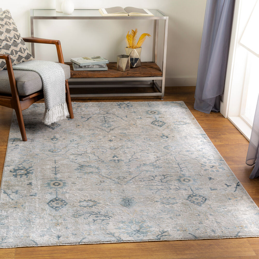 Brunswick Deep Teal/Taupe Machine Woven Rug BWK-2316 - roomscene