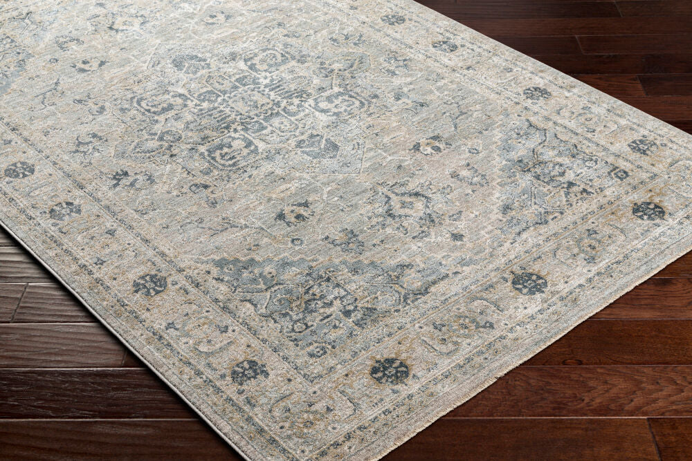 Brunswick Dusty Sage/White Machine Woven Rug BWK-2319 - corner
