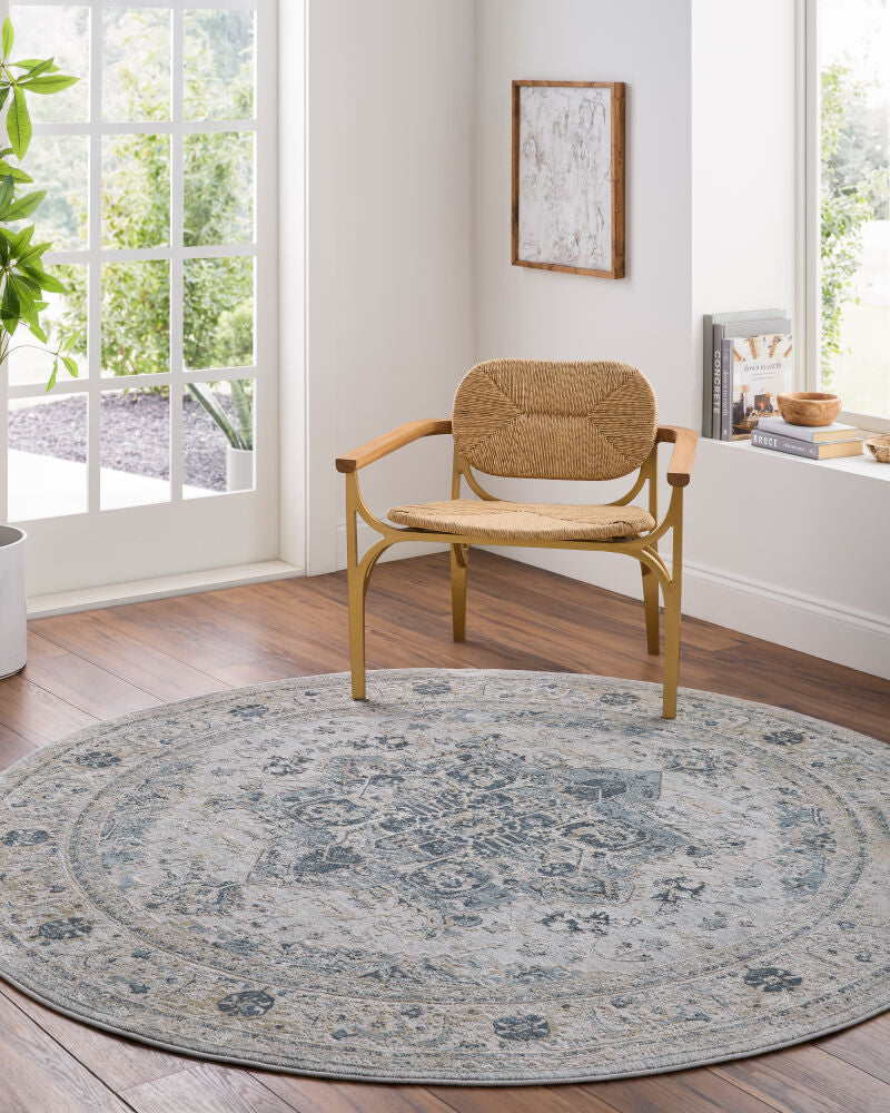 Brunswick Dusty Sage/White Machine Woven Rug BWK-2319 - roomscene