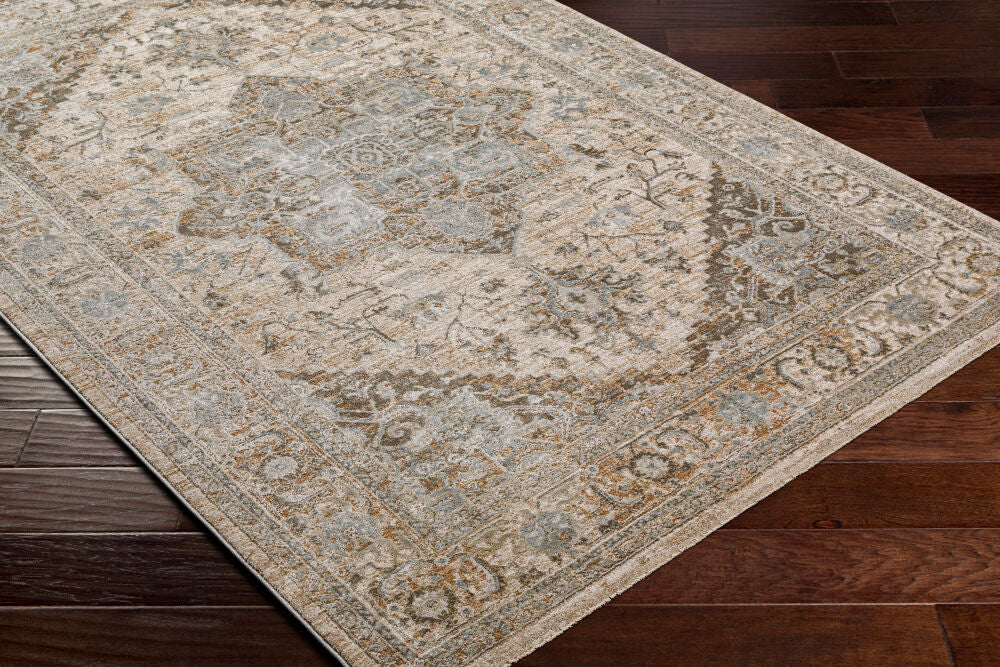 Brunswick Charcoal/White Machine Woven Rug BWK-2320 - corner