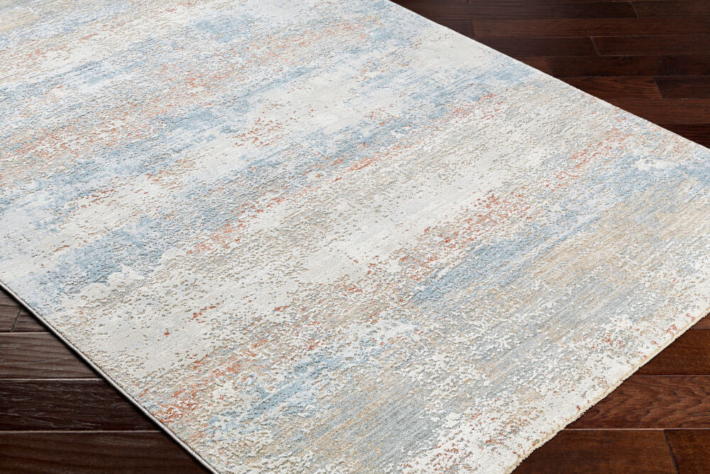 Brunswick Blue/Taupe Machine Woven Rug BWK-2327 - corner