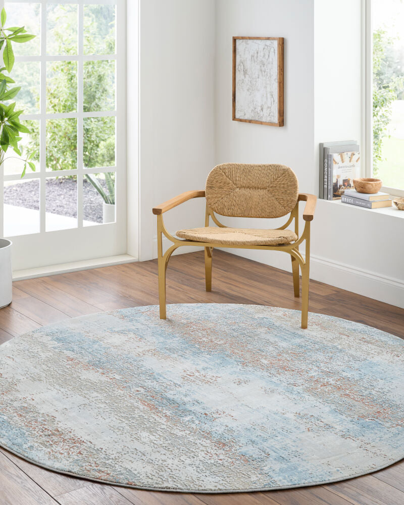 Brunswick Blue/Taupe Machine Woven Rug BWK-2327 - roomscene