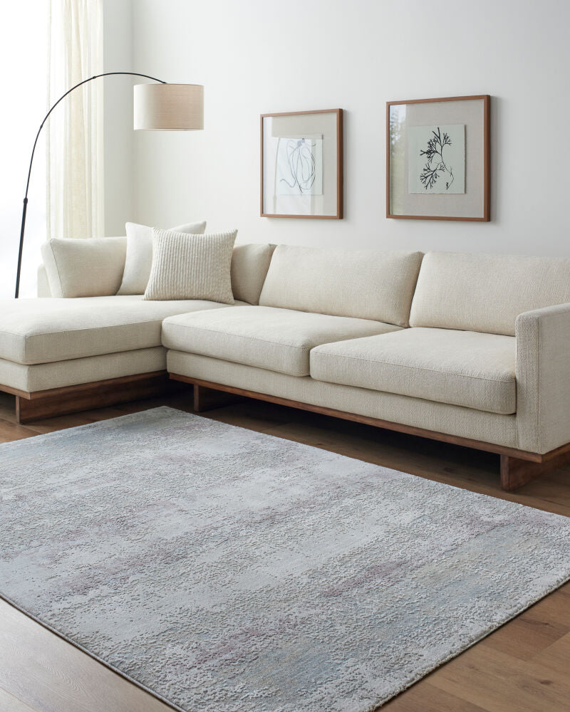 Brunswick Blue/Tan Machine Woven Rug - roomscene