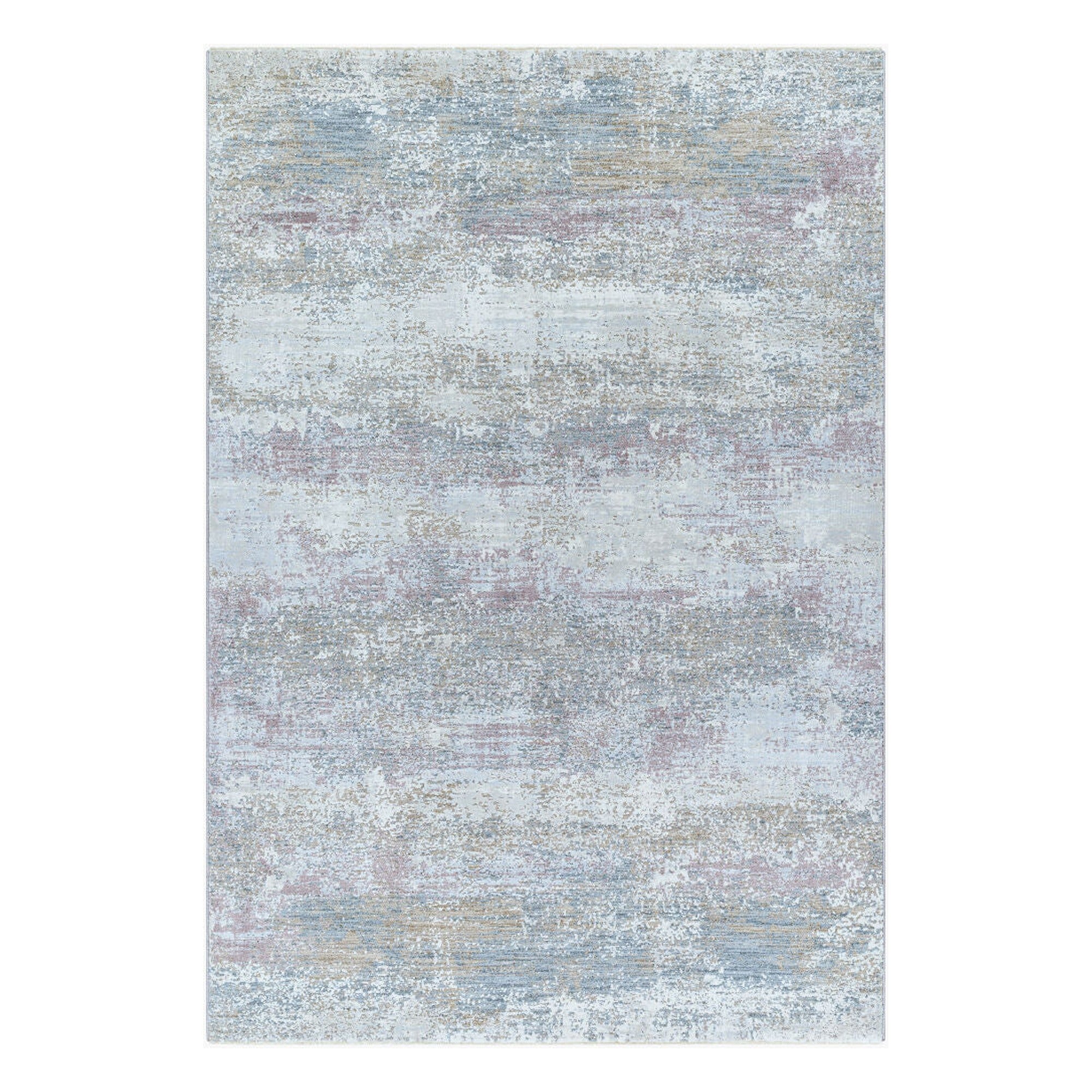 Brunswick Blue/Tan Machine Woven Rug - 2'7" x 10'