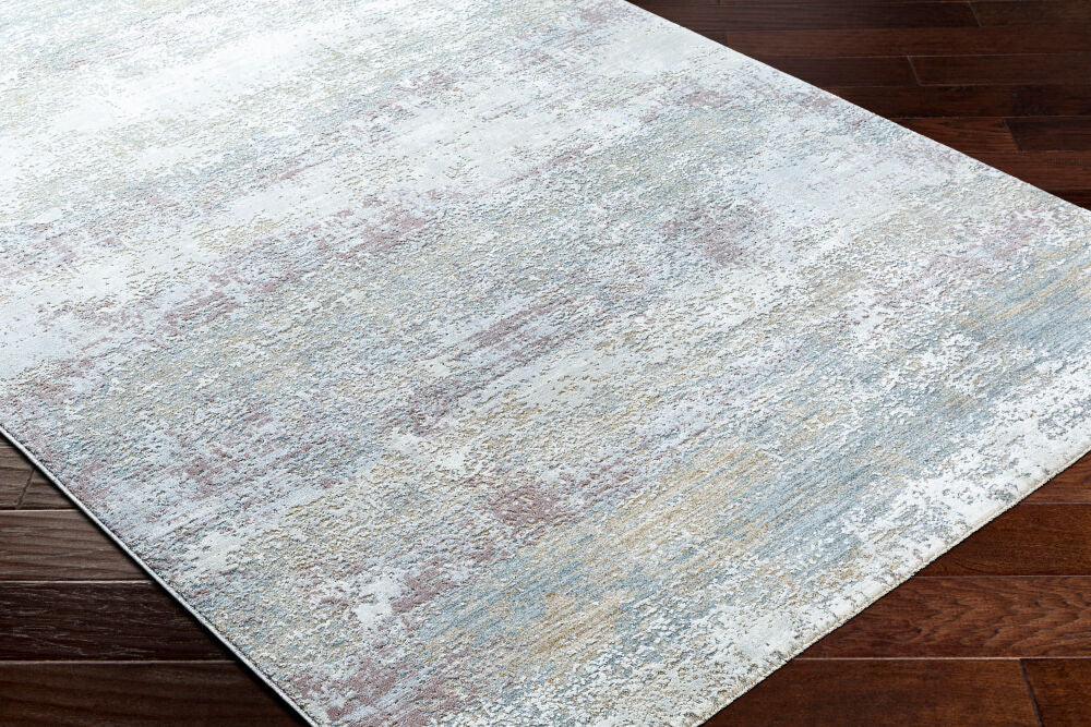 Brunswick Blue/Tan Machine Woven Rug - corner
