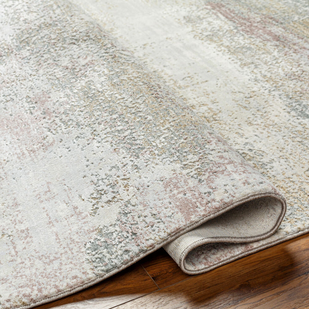 Brunswick Blue/Tan Machine Woven Rug - fold
