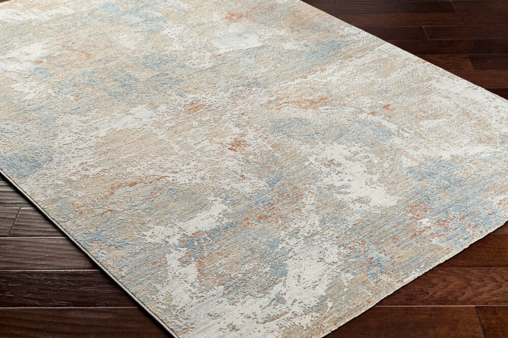 Brunswick Blue/Taupe Machine Woven Rug BWK-2335 - corner
