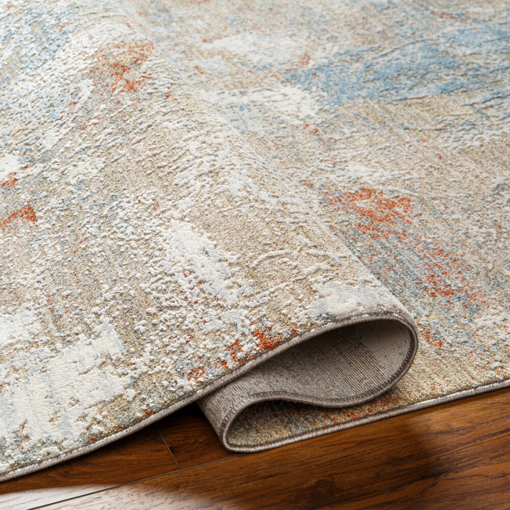 Brunswick Blue/Taupe Machine Woven Rug BWK-2335 - fold