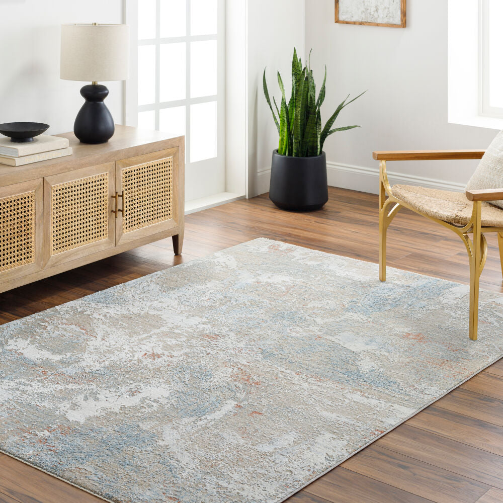 Brunswick Blue/Taupe Machine Woven Rug BWK-2335 - roomscene