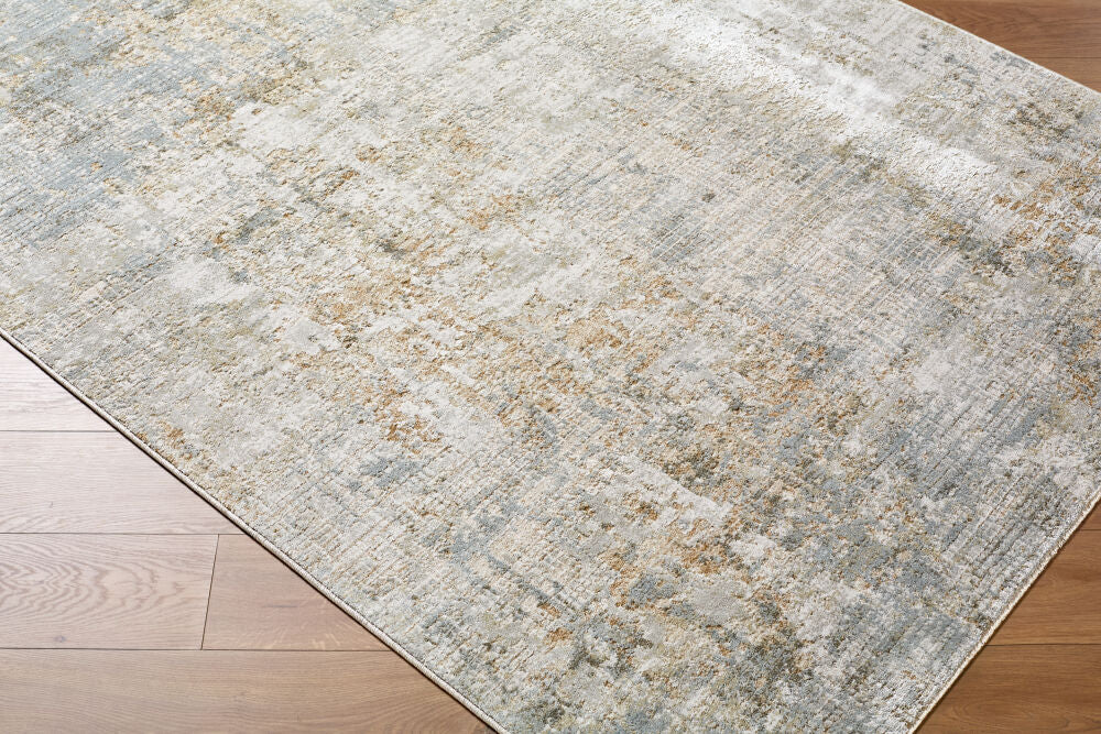 Brunswick Charcoal/Mustard Machine Woven Rug BWK-2338 - corner