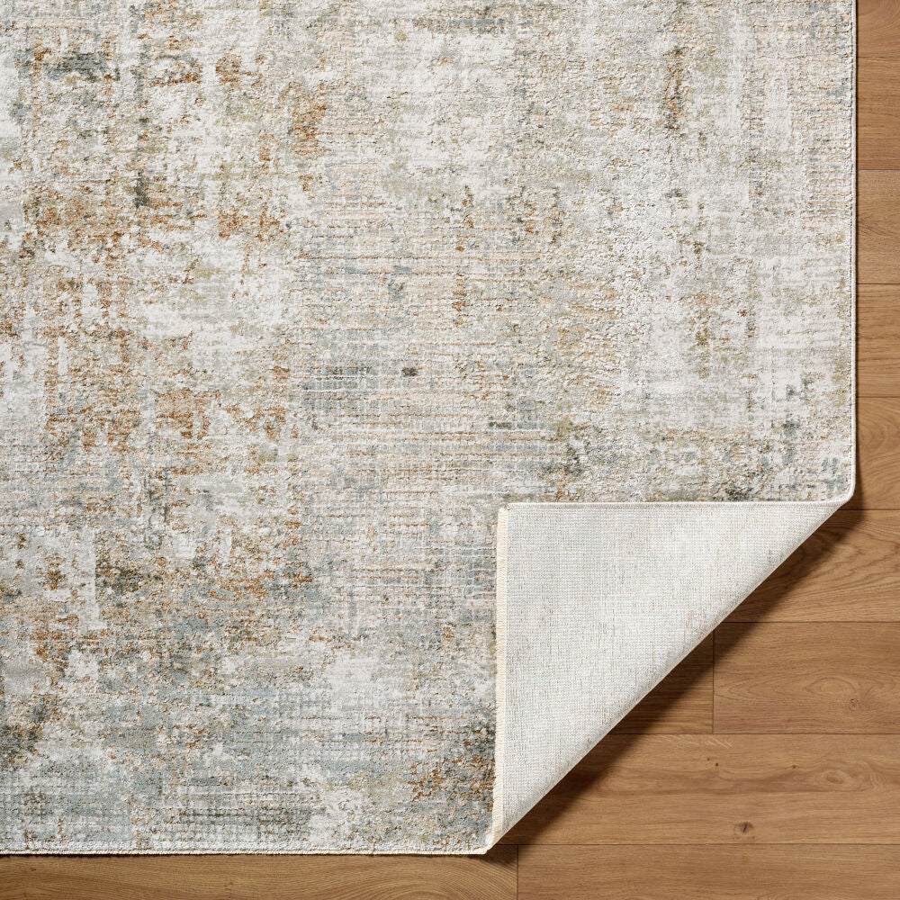 Brunswick Charcoal/Mustard Machine Woven Rug BWK-2338 - fold