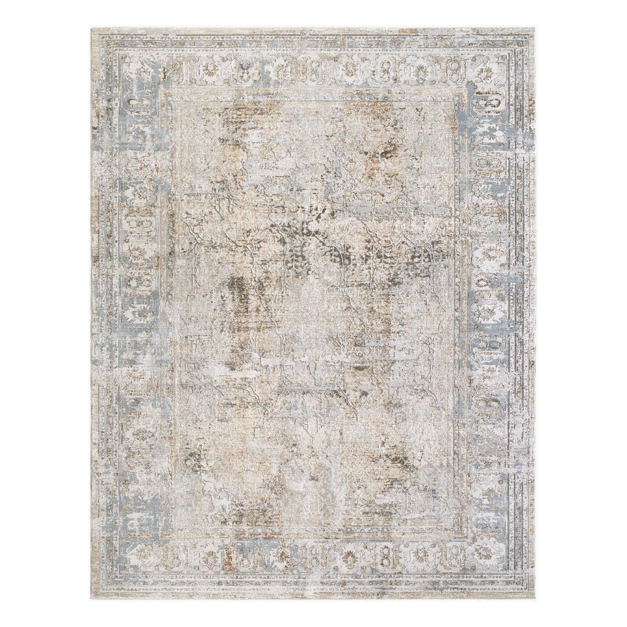 Brunswick Charcoal/Mustard Machine Woven Rug BWK-2340 - 2'7" x 10'