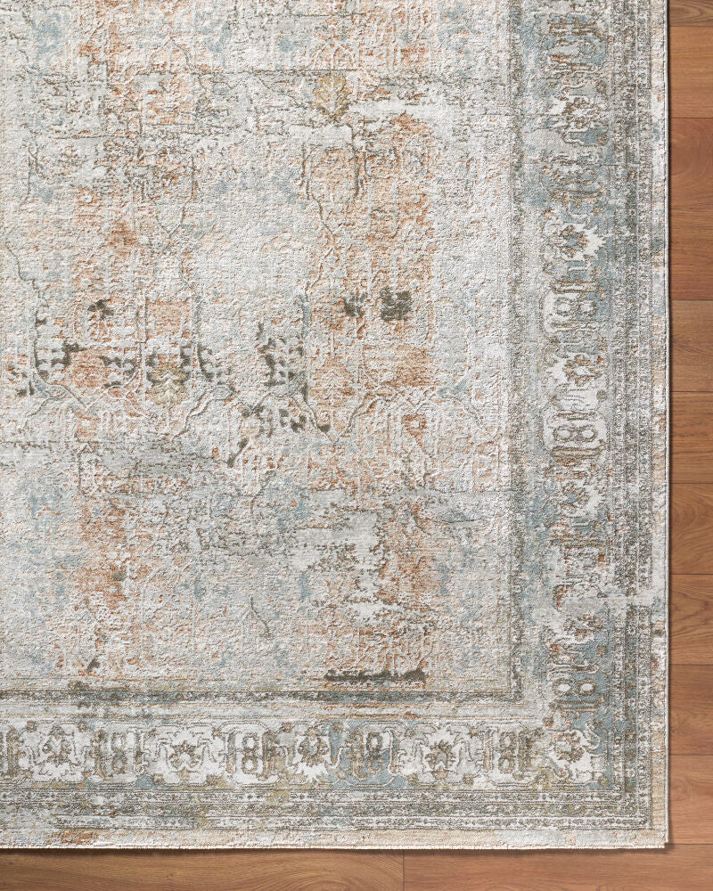 Brunswick Charcoal/Mustard Machine Woven Rug BWK-2340 - overhead