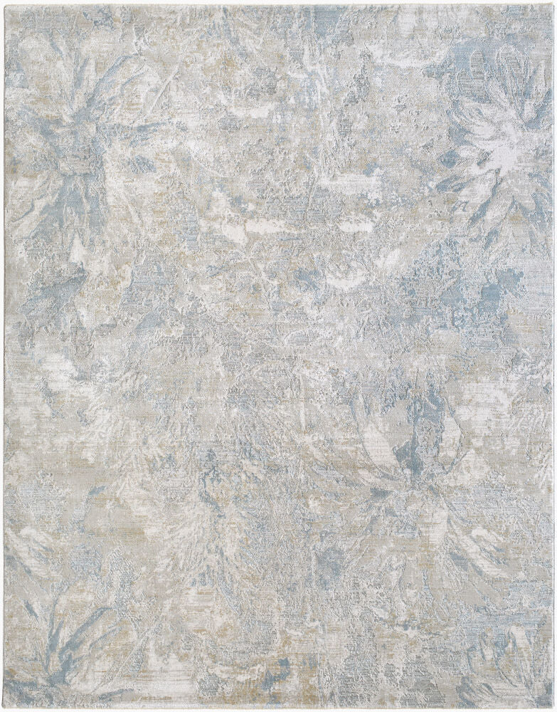 Brunswick Blue/Mustard Machine Woven Rug BWK-2341 - 2'7" x 10'