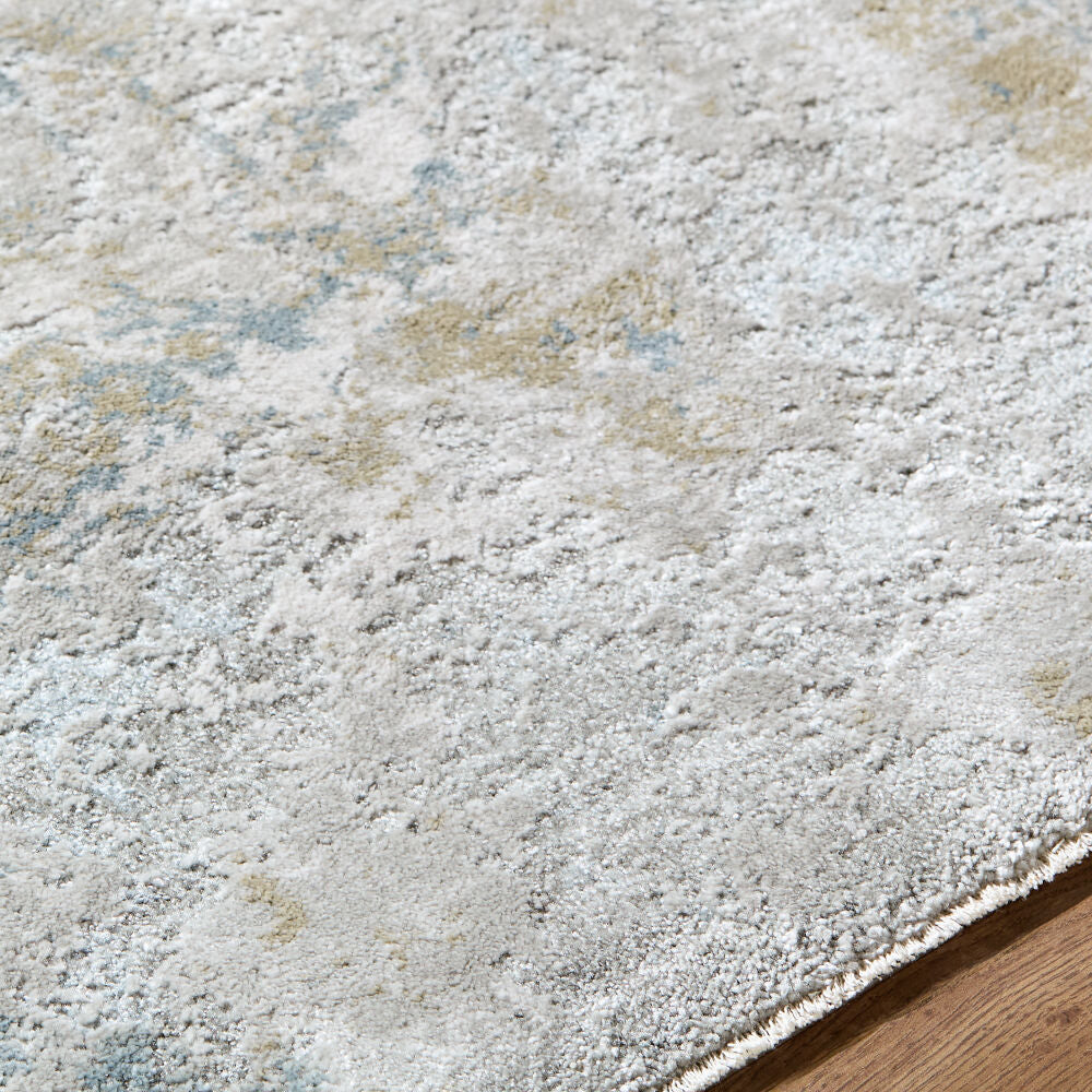 Brunswick Blue/Mustard Machine Woven Rug BWK-2341 - texture