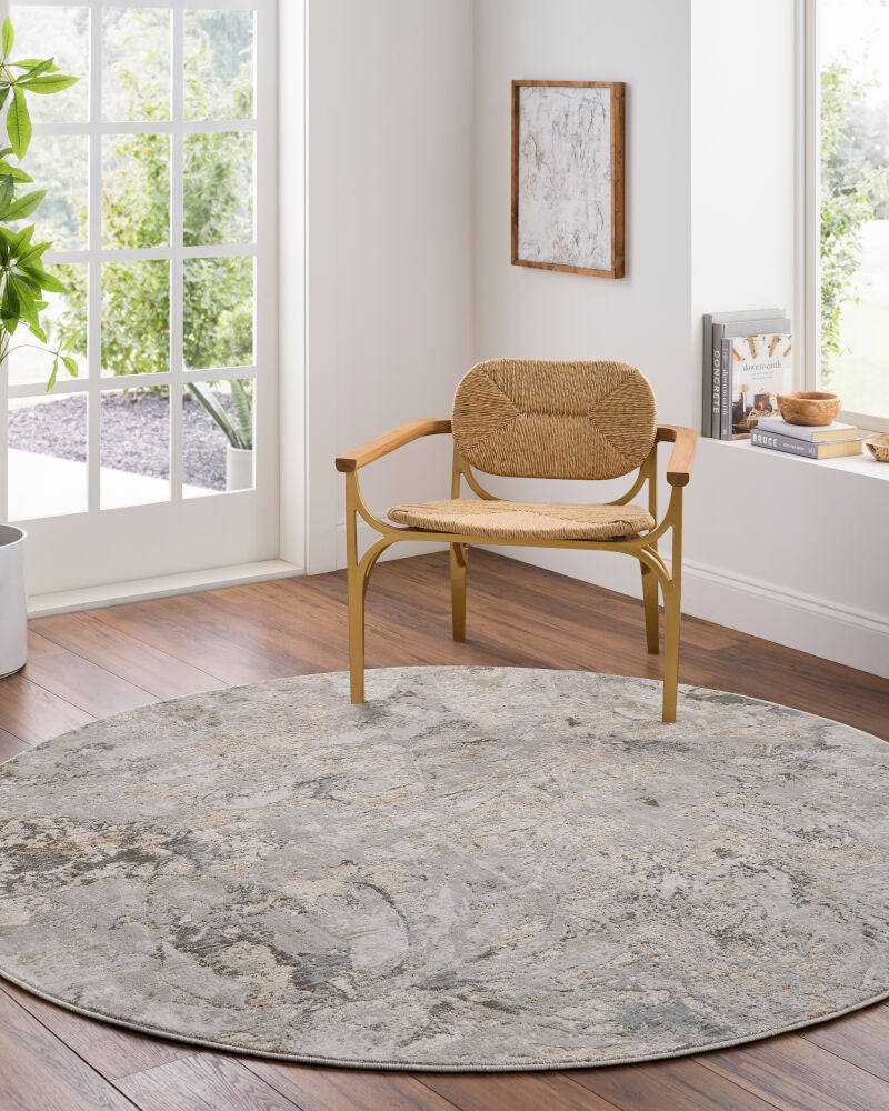 Brunswick Charcoal/Mustard Machine Woven Rug BWK-2342 - roomscene