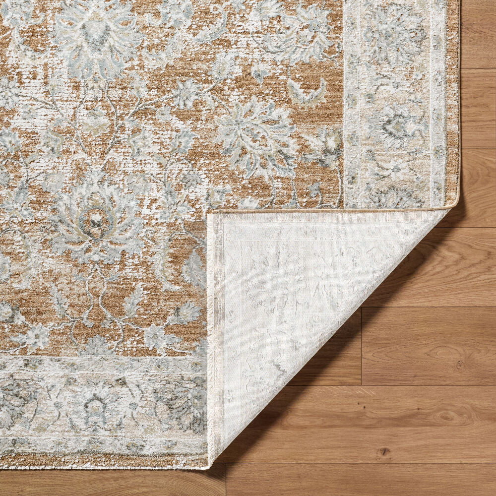 Brunswick Charcoal/Mustard Machine Woven Rug BWK-2343 - fold