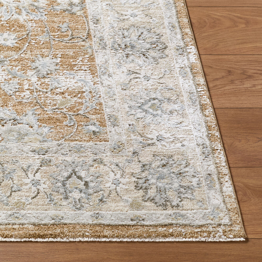 Brunswick Charcoal/Mustard Machine Woven Rug BWK-2343 - front