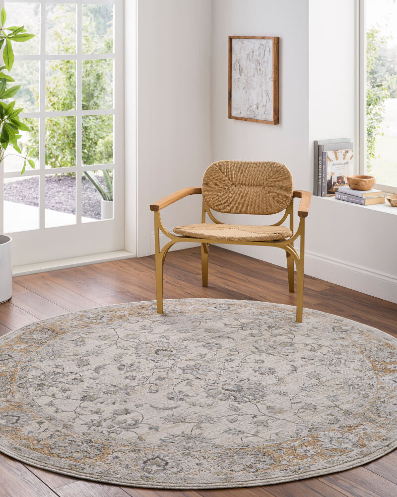 Brunswick Charcoal/Mustard Machine Woven Rug BWK-2344 - roomscene