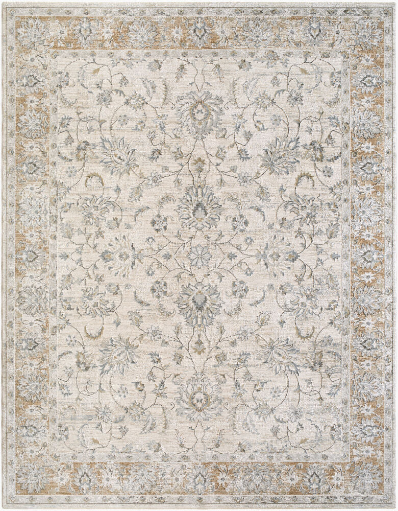 Brunswick Charcoal/Mustard Machine Woven Rug BWK-2344 - 2'7" x 10'