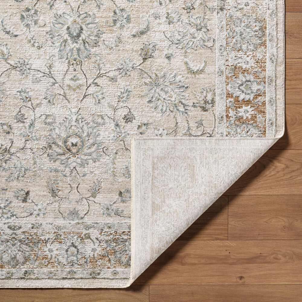 Brunswick Charcoal/Mustard Machine Woven Rug BWK-2344 - fold