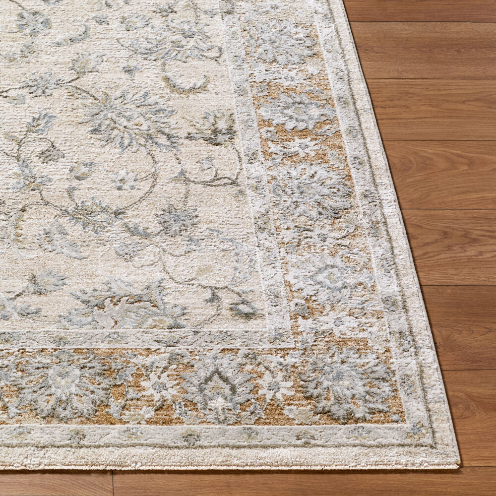 Brunswick Charcoal/Mustard Machine Woven Rug BWK-2344 - front